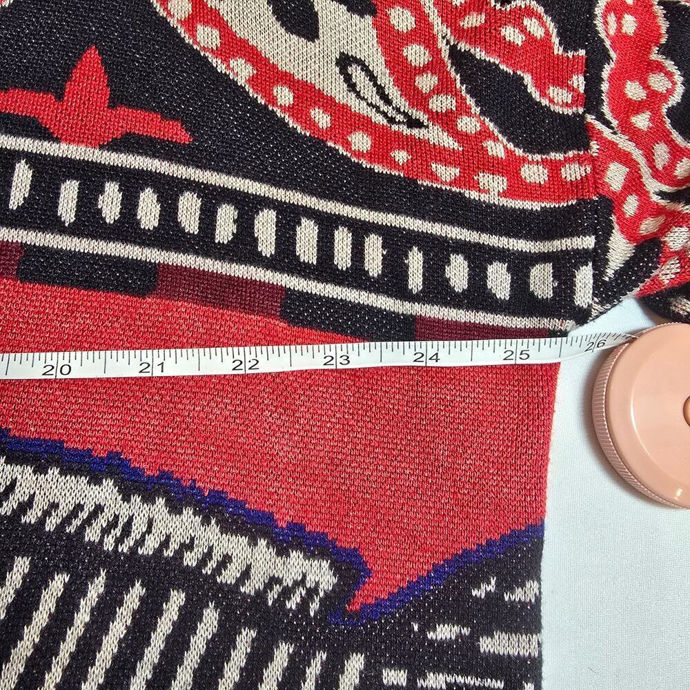 Farm Rio Navy & Red Mixed Print Fish and Hearts Cardigan. Retails $198 - Picture 7 of 9
